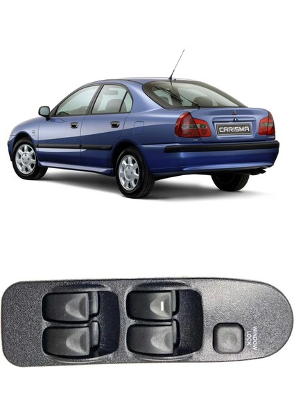 Mitsubishi Carisma 1996-2001 Sol Ön Cam Açma Anahtarı Düğmesi Dörtlü MR7740599