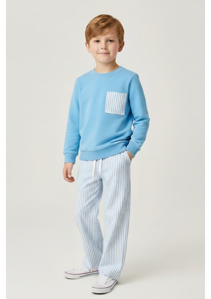 Erkek Çocuk Çizgili Cepli Eşofman Takımı 2-10 Yaş