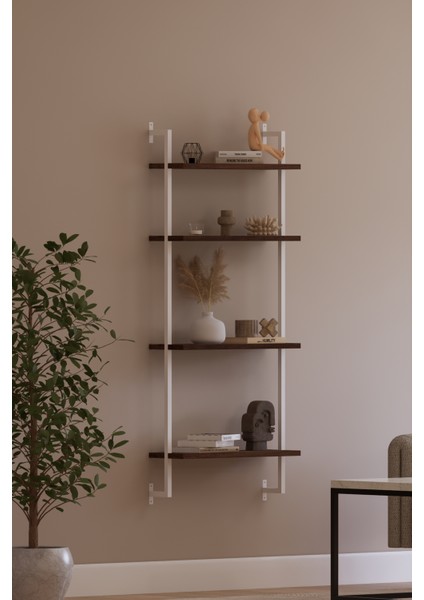 Modüler Model 4 Raflı Duvara Monte Kitaplık Duvar Rafı Aksesuar Rafı indirimleri