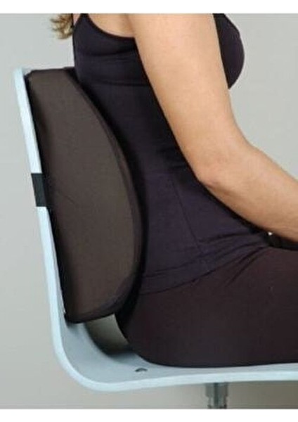 Lüx Ortopedik Bel Yastığı Siyah Poliüretan Malzeme ile 11.5x33x35 cm Boyutunda