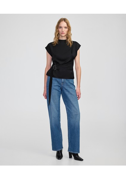 Metal Tokalı Kuşaklı Bluz IW6250006142001 fırsatları