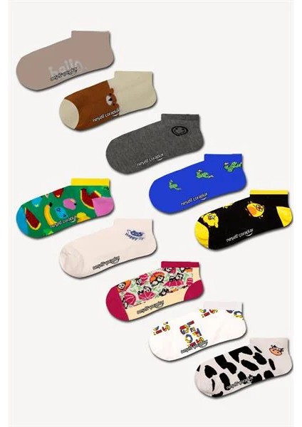 10'lu Sürpriz Patik Kutu Çorap Set