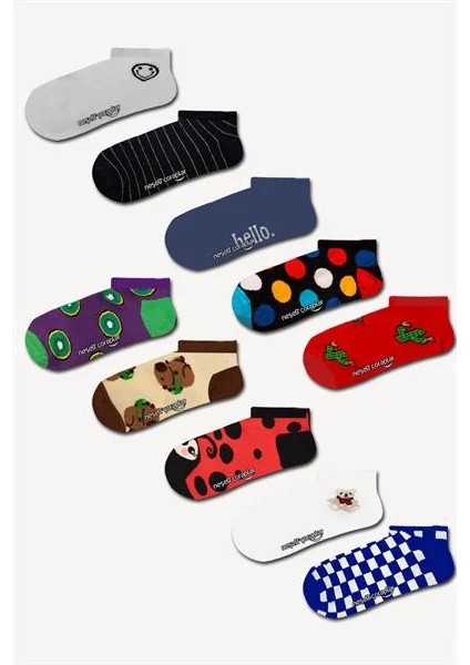 10'lu Sürpriz Patik Kutu Çorap Set modelleri