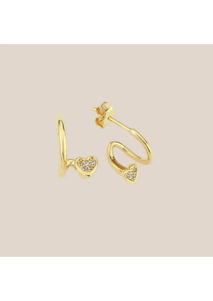 Kalpli Spiral Altın Küpe