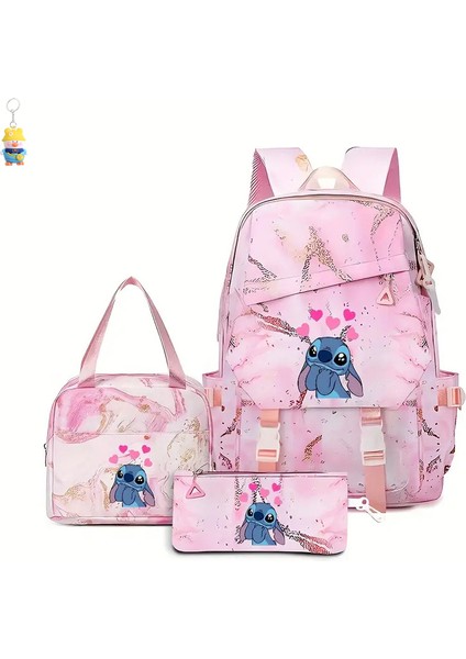 Stitch Öğrenci Okul Çantası, Hafif, Yük Azaltıcı, Birinci Ila Altıncı Sınıf Erkek ve Kız Çocukları Için Büyük Kapasiteli Sırt (Yurt Dışından)