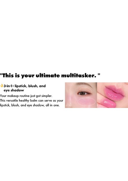 Lip & Cheek Canlı ve Parlak Görünüm Veren Dudak ve Yanak Balmı 3 gr 01 Boksoonga Balm fırsatları