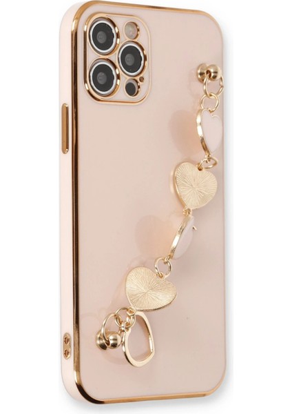 Bfs iPhone 12 Pro Kılıf Esila Silikon - Pudra