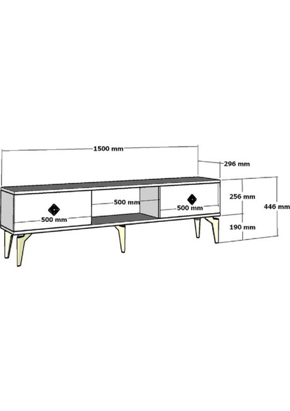 Varnact Tv Sehpası Antrasit-Beyaz fırsatları