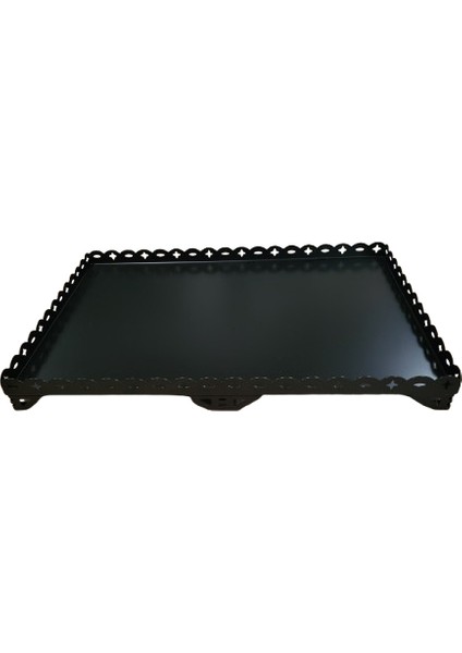 Lazer Kesim Mat Siyah Döküm Soba ve Şömine Altlığı 65X90 cm Sac Kalınlığı: 2 mm
