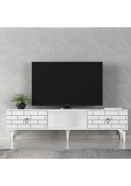 Varnact Tv Sehpası Beyaz-Beyaz