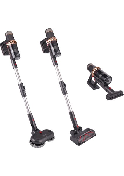 Vion Plus V11 H12 Hepa Mop Başlık Led Işıklı Turbo Başlık Dikey Süpürge