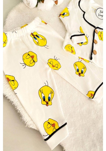 Kız Erkek Unisex Lüx Alt-Üst 2 Parça Desenleri Canlı Pamuklu Pijama Takımı modelleri