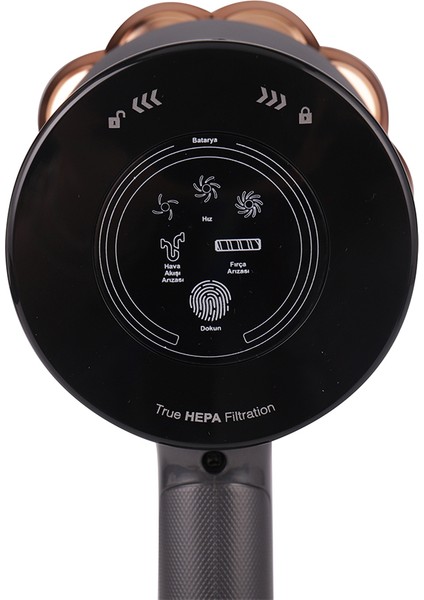 Vion Plus V11 H12 Hepa Mop Başlık Led Işıklı Turbo Başlık Dikey Süpürge