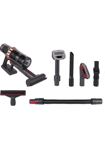 Vion Plus V11 H12 Hepa Mop Başlık Led Işıklı Turbo Başlık Dikey Süpürge