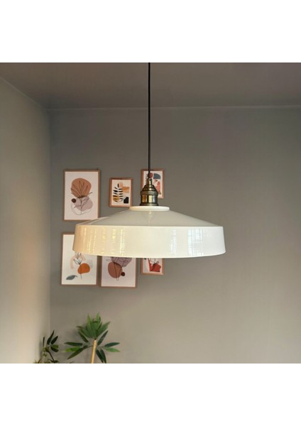 Açe Beyaz Tekli Eskitme Lale Başlık Avize Retro Sarkıt Ofis Showroom Salon Mutfak Avizeleri fırsatları