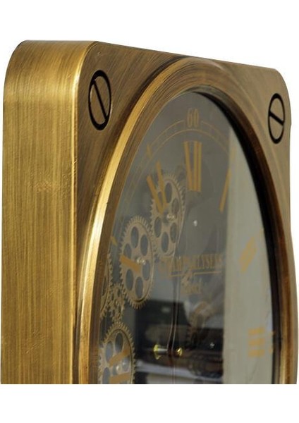 Saat Çarklı Kare Roma Rakamlı Duvar Saati Dekoratif Hediyelik fırsatları