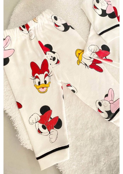 Kız Erkek Unisex Lüx Alt-Üst 2 Parça Desenleri Canlı Pamuklu Pijama Takımı fırsatları