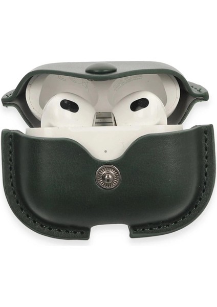 Bfs Airpods 3 (3.nesil) Çanta Deri Kılıf - Haki Yeşil modelleri