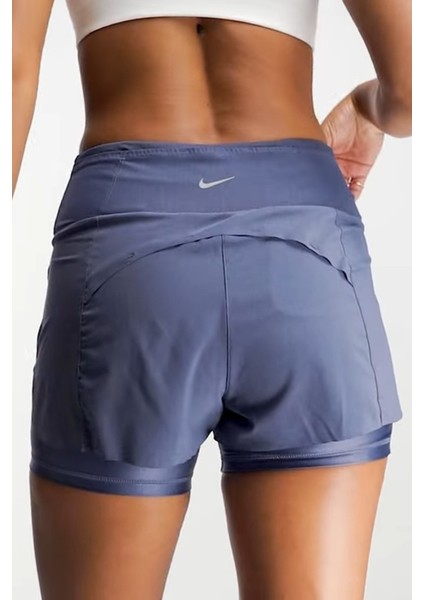 Dri Fit Swift 3in 2N1 Short Kadın Reflektörlü 3 Cepli Taytlı Şort Mavi fiyatları