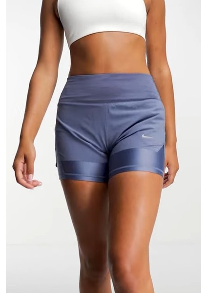 Dri Fit Swift 3in 2N1 Short Kadın Reflektörlü 3 Cepli Taytlı Şort Mavi modelleri