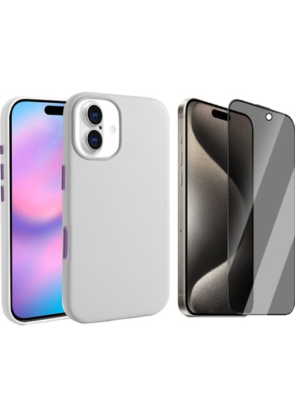 iPhone 17 Kılıf M-safe Şarj Özellikli PU Deri Görünümlü Zore Kupra Kapak + Hayalet Ekran Koruyucu