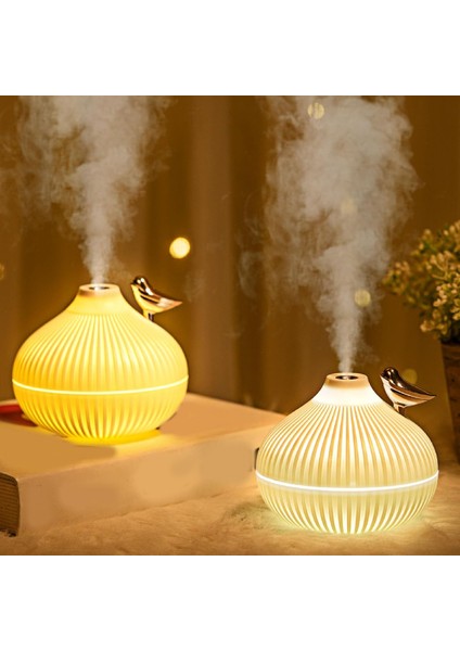 LED Işıklı Şık Tasarımlı Mini Hava Nemlendirici & Difüzör – Gece Lambalı Aromaterapi Buhar Makinesi