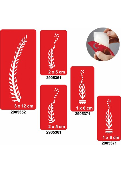 Aşk Merdiveni 5'li Set Geçici Dövme Kına Şablonu