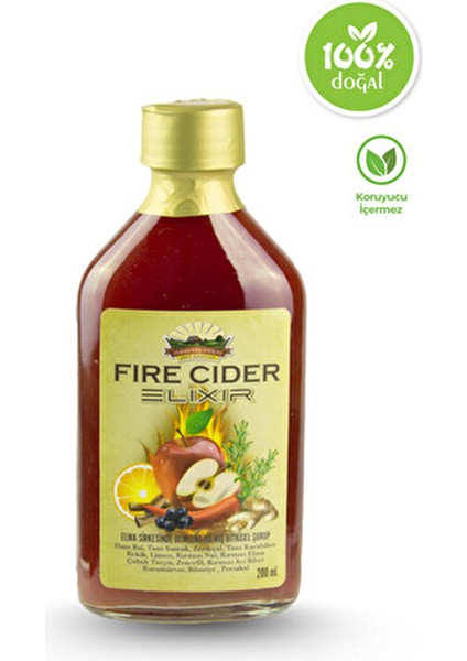 Fire Cider Elixir Doğal Elma Sirkesi ile Zenginleştirilmiş Bitkisel Şurup 200 ml fiyatları