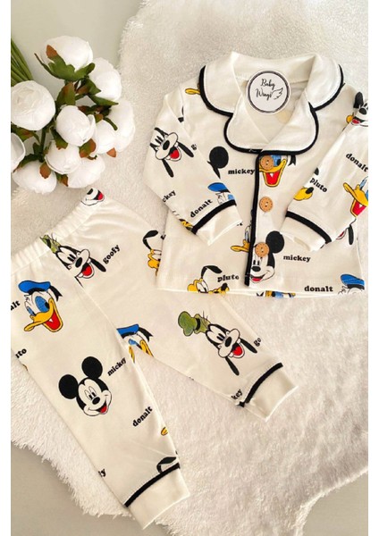 Kız Erkek Unisex Lüx Alt-Üst 2 Parça Desenleri Canlı Pamuklu Pijama Takımı fiyatları