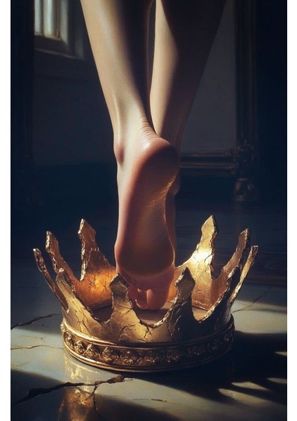 Düşmüş Taç V1 Ev Duvar Salon Güzellik Salonu Ofis Dükkan Dekarasyon Kanvas Tablo fiyatları