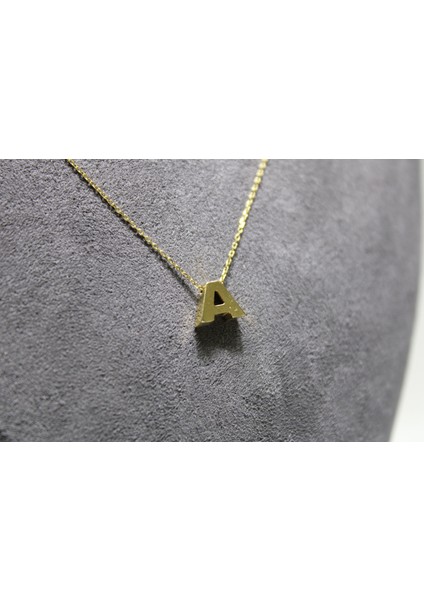 14 Ayar Altın A Harfi Kolye Zinciriyle Beraber fiyatları
