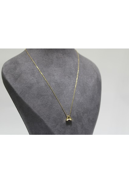 14 Ayar Altın A Harfi Kolye Zinciriyle Beraber fırsatları