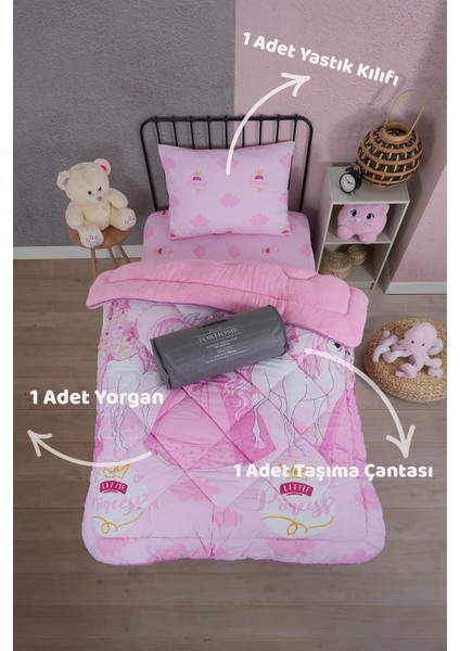 Tek Kişilik Çift Taraflı Lüx Welsoft Elit Yorgan Yumuşak Polar Yorgan ve Yastık Kılıfı Prenses Pembe fiyatları