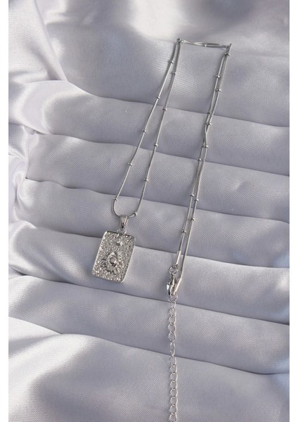 Bfs 316L Çelik Zincir Gümüş Renk Lazer Işlemeli Göz Figür Tarot Kolye fiyatları