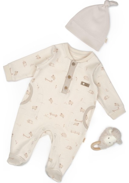 Bebek Tulum Şapka %100 Organik Pamuk , Bebek - Yenidoğan- CSY8182