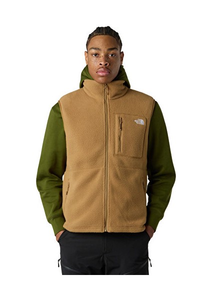 M Yumiori Vest Erkek Outdoor Polar Yelek NF0A8B651731 Kahverengi modelleri