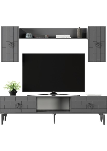 Varnact Tv Ünitesi Takımı Antrasit-Antrasit