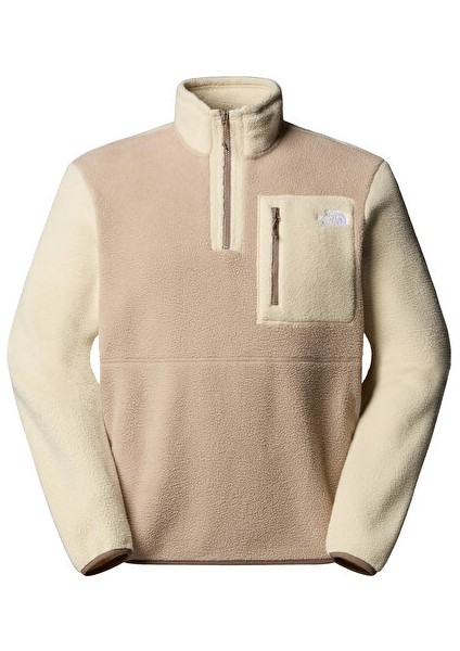 M Yumiori 1/4 Zip Erkek Outdoor Çeyrek Fermuarlı Polar Ceket NF0A883SEOZ1 Gri