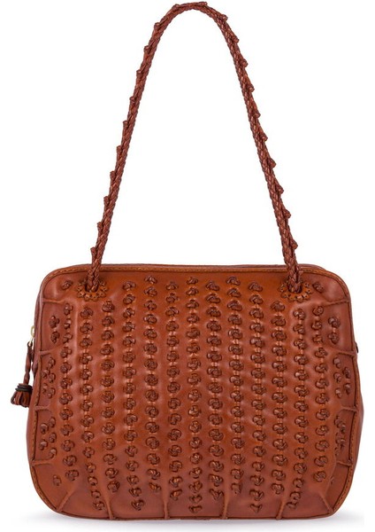 Handmade Taba Kadın Omuz Çantası Kirpi