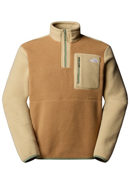 M Yumiori 1/4 Zip Erkek Outdoor Çeyrek Fermuarlı Polar Ceket NF0A883SEVO1 Kahverengi