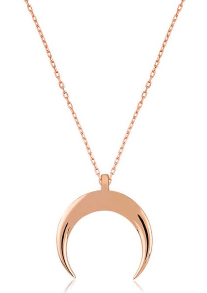 925 Ayar Gümüş Hilal Kadın Gümüş Kolye