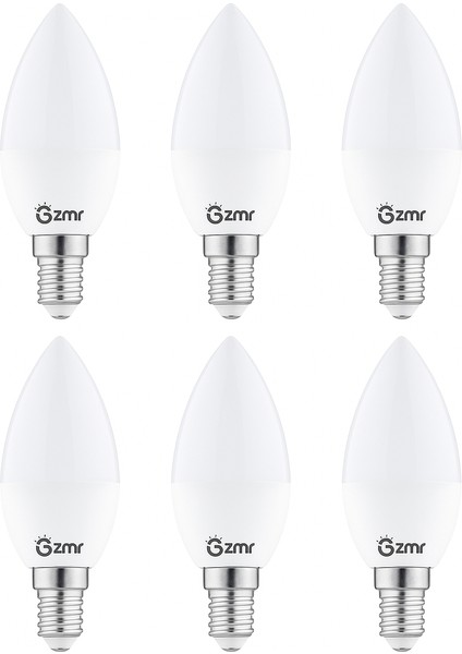 120/B.65 6’lı 7W Buji LED Ampul 6500K Beyaz Işık E14 Duy Enerji Tasarruflu ve Uzun Ömürlü Aydınlatma indirimleri