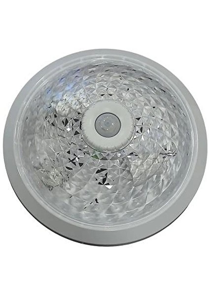 Ares Group Sensörlü 360 derece Hareket Algılayıcılı Tavan Armatürü Otomatik Aydınlatma E27 Uyumlu 2 Ampul Girişli