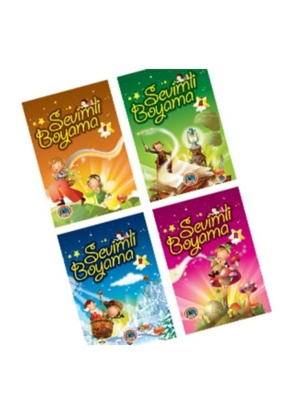 Sevimli Şekilli Boyama (4 Kitap)