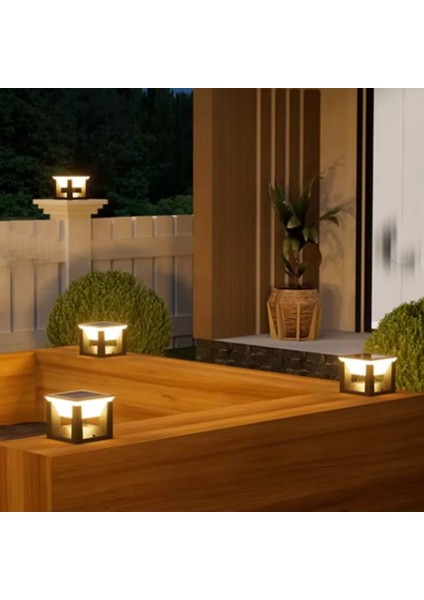 Solar LED Armatürü Set Üstü 60W 3000K-4000K-6500K IP54 Kare ( Kumandalı ) fiyatları