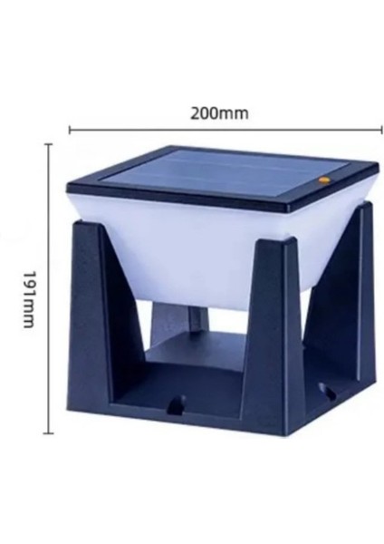 Solar LED Armatürü Set Üstü 60W 3000K-4000K-6500K IP54 Kare ( Kumandalı )