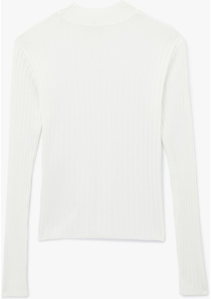 Uzun Kollu Dik Yaka Triko Kazak fiyatları