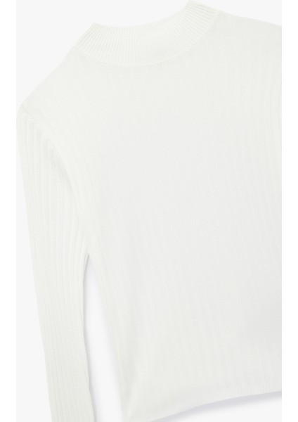 Uzun Kollu Dik Yaka Triko Kazak modelleri