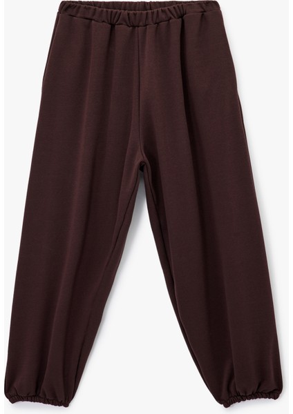 Rahat Kalıp Lastikli Paçalı Pamuklu Eşofman Altı