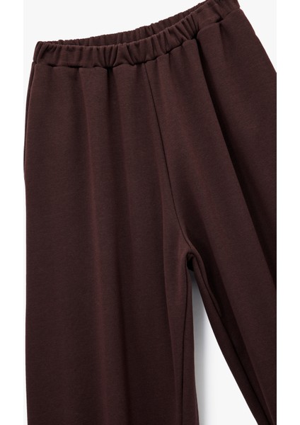 Rahat Kalıp Lastikli Paçalı Pamuklu Eşofman Altı modelleri